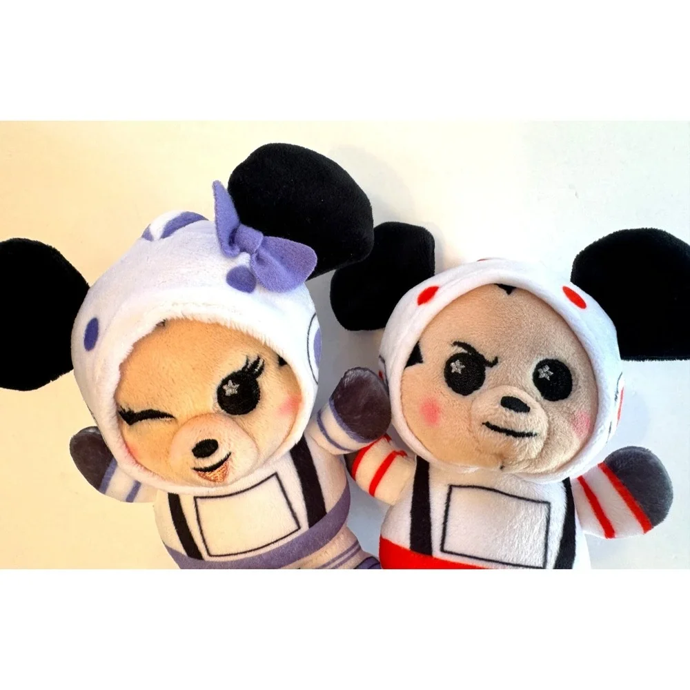NEW Disney Wishables Space Mountain Series Mickey & Minnie Astronauts Plush Set
